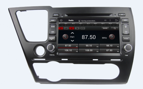 Navigatie Honda civic hybrid vanaf 2013 8 inch android 4.4 dvd